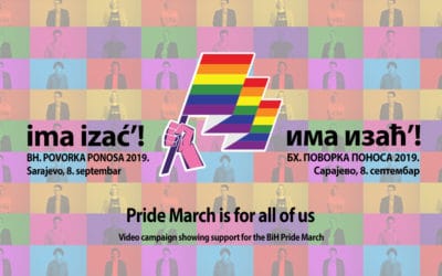Video campaign showing support for the BiH Pride March: Pride March is for all of us
