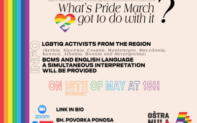 Regional online discussion: What’s Pride March got to do with it? on May 16th at 6pm