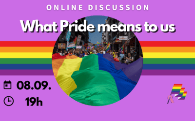 ONLINE DISCUSSION: What Pride means to us, September 8th at 19h